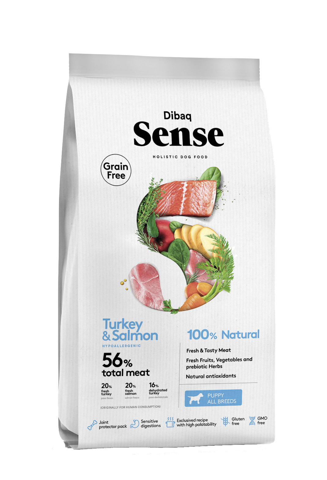 Dibaq Sense Puppy – Salmon & Turkey - Salmon & Turkey - Puppy - 12 KG