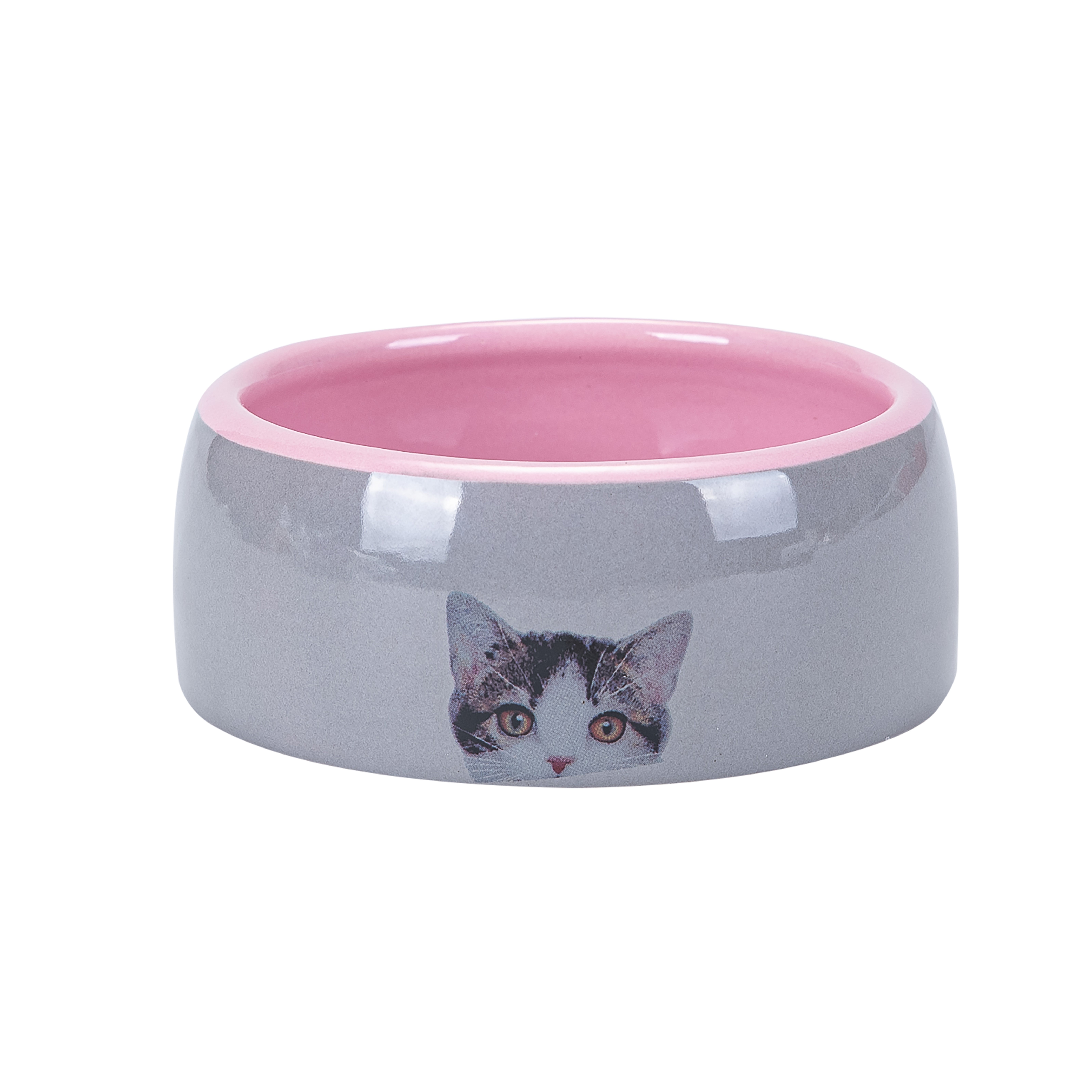 Tabby Cat Bowl - Pink - 250ml