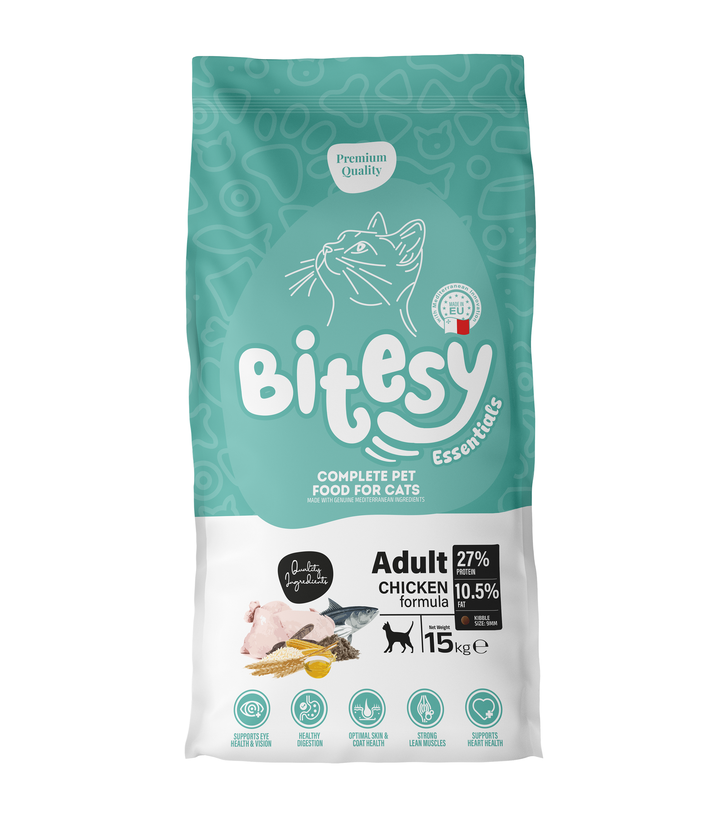 Bitesy Essentials Adult Cat – Chicken Formula (15 kg) - Chicken - Adult - 15 KG