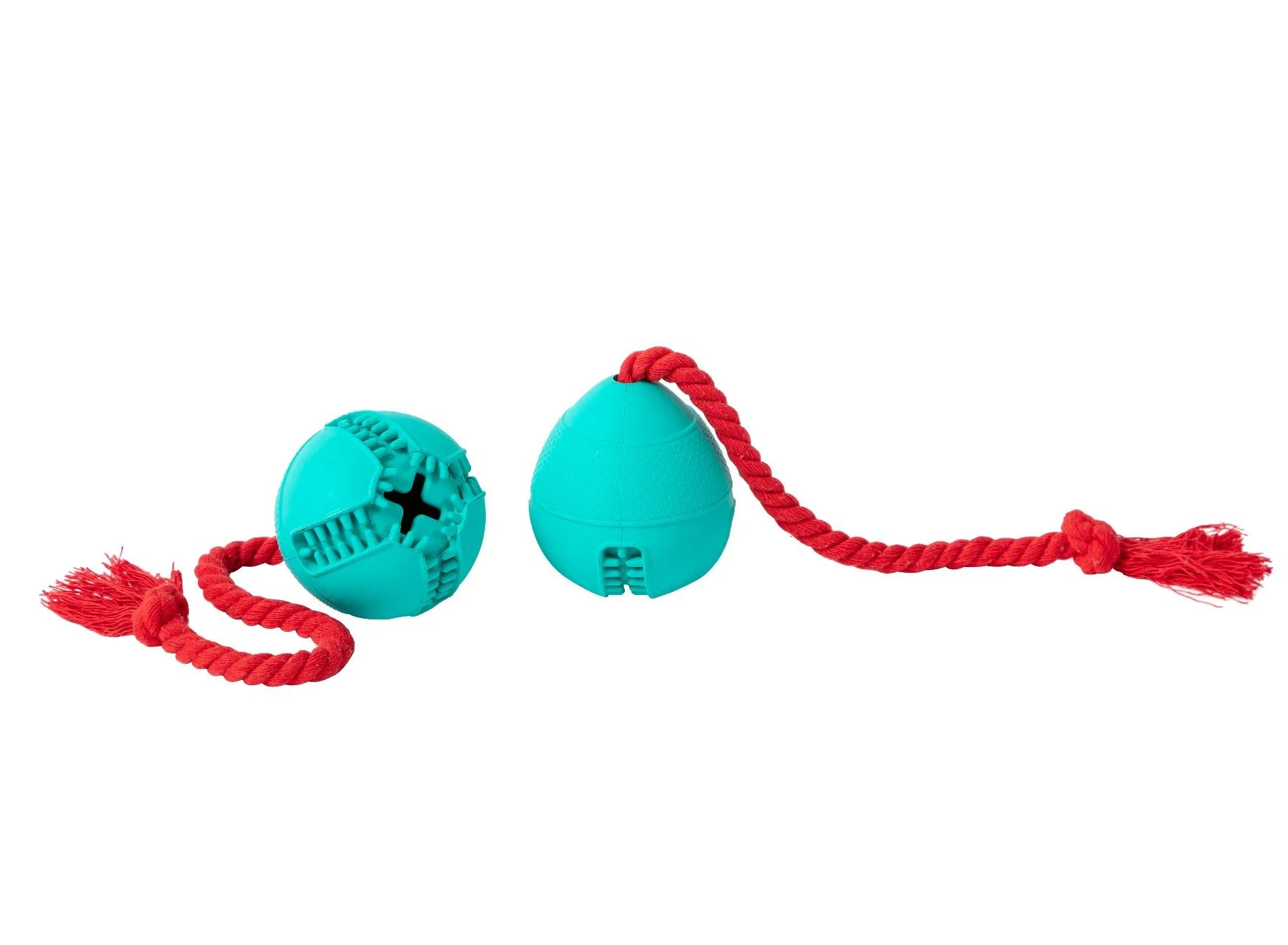 Rubber Snack Ball Toy With Handle
