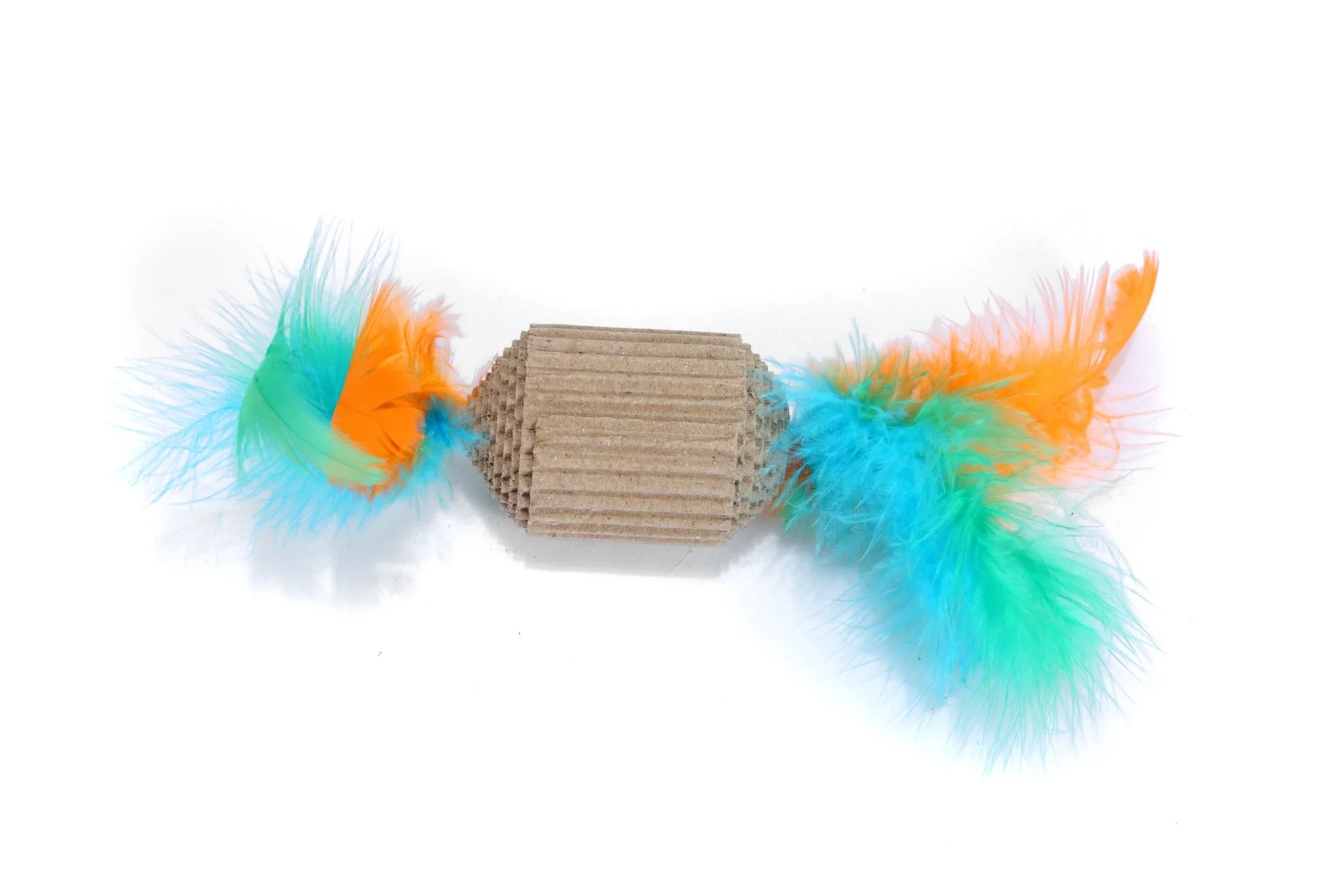 Hexagonal Kraft Scratcher With Feathers